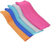 Sonicefit 5 Pack Cooling Towel, Soft Breathable Ice Towel,Quick-Drying Cooling Wraps, Sports Microfiber Towel Chilly Towel for Yoga, Sport, Gym, Fitness, Running, Golf, Camping, Workout, Cooking