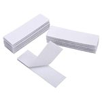 BRAVESHINE 3x10 CM Hook and Loop Strips with Adhesive - 12PCS Industrial Strength Hook and Loop Tape - Heavy Duty Wall Sticky Interlocking Tape for Classroom DIY Craft, Home Office Organization - White