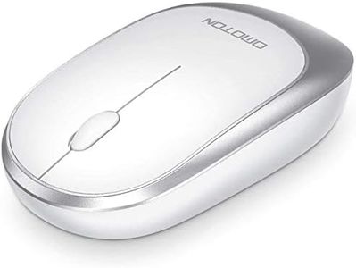 OMOTON Mouse Bluetooth Compatibile con iPad/iPhone,MacBook,iOS,Windows, Android e Linux, Piatto e Silenzioso, Sottile e Leggero, per Notebook/Tablet/Smartphone Bluetooth-Bianco