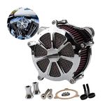 Chrome Motorcycle Air Cleaner Filter Intake System Kits CNC Aluminum for Touring Road King Street Glide 2008-2016 Dyna FXDLS Softail