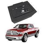 TUOJUE Center Console Safe Gun Safe Box Storage Compatible with 2009-2018 Dodge Ram 1500 2500 3500 and 2019 Dodge Ram 1500 Classic, with Superior Fingerprint Lock, Center Console Vault