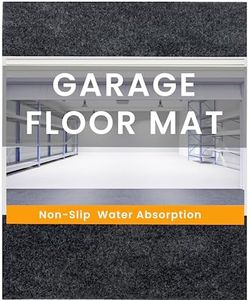 SAVUK Garage Floor Mat Pad Carpet Oill Spill Mat Under Car Motorcycle Backing Layer TPR Protects Shop Floor from Spills Drips Splashes Stains Waterproof Durable Reusable Washable (58" X 72")