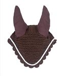 New Horse Fly Veil Ear Net Bonnet Fly Mask Brown Color Full Size