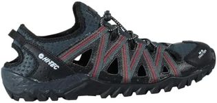 Hi-Tec Narval Men's Synthetic Sandals, Charcoal Grey Black Red Biking Red, 9.5 AU