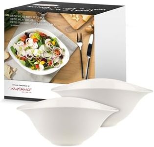 Villeroy & Boch, Vapiano, Salad Bowl Set for 2 People, 2 Pieces, 800ml, Premium Porcelain, White