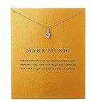 CrownOfRibbons Music Note necklace, Treble Clef, Jewellery Gift for Her