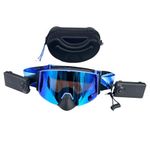 Wynthorix Heated Goggles Snowmobile Anti-Fog Magnetic Interchangeable Frameless 100% UV Lens OTG Electric Ski Goggle (Vlt 10.8% Grey Lens with Full Revo Blue Green)