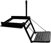 GREAT DAY Truck N' Buddy Folding Tailgate Step/Seat Platform For Trucks With Bed Covers - 300 lbs Weight Capacity - Black Powder-Coated Finish, TNB2001B