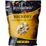 Woodabrix Hickory Wood Chips I BBQ Wood Chips are suitable for Charcoal, Gas and BBQ/Smoker I 100% Natural and Eco-friendly I 800 grams (3.2 Litre / 195 cu in)