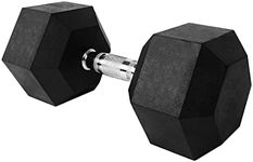 Verpeak 44 Pound Dumbbells, 20 KG Dumbbells Single, 44 Lb Dumbbells, Dumb Bells, 20 KG Weights Rubber Hex Dumbbell