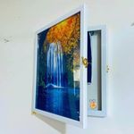 SHREERANG ENTERPRISE 16"x15" Vertical Mcb Box Cover Decorative Frame Self adhesive floor Electric Board Cover Waterfall Decorative Frame Mcb Box Decorative Switch Board Cover (Size-2) 11 x 13 x 1 inches, PVC