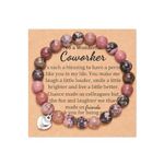 Lanqueen Gifts for Coworkers Gifts for Women Natural Stone Beaded Bracelets Going Away Thank You Birthday Appreciation Gifts for Coworkers