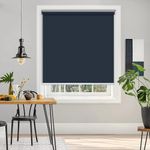 Colornest 100% Blackout Roller Blinds for Windows 72 Inch W X 84 Inch L Roll-Up Shades Sun UV Protection for Home & Office, Navy| Heavy Duty in 38 MM Pole