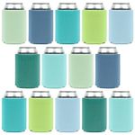 Blank Beer Can Cooler Sleeves (14-Pack) Soft Insulated Beer Cozy for Cans - HTV Friendly Plain Coolies in Bulk for Beer Cans & Bottles - Can Cozy Sublimation Blanks for Vinyl Projects & Wedding Favors