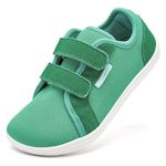 HOBIBEAR Kids Barefoot Shoes Minimalist | Zero Drop | Toddler Wide Shoe Width Fashion Sneaker Boys/Girls(A-Green, 1 Little kid)