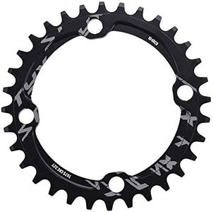 Round Oval Chainring 32/34/36/38T BCD Bicycle Sprocket, Narrow Wide Single Chain Ring Bike Mountain Steel Crank Repair Parts Tooth Aluminum Lightweight for Road Bikes BMX MTB Speed