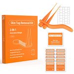 Mole Removal Skin Tag Removal Micro Band Skin Tag Removal Kit Face Body Care Painless and Safe 2 in 1 Professional Mole Wart Remover., Orange