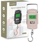 HomeBasic Digital Luggage Weight Scale 50kg | Weighing Machine for Luggage Bags, 4 Weighing Modes (kg/lb/oz/jin), LCD Display, Tare Function, Auto-Off, Portable Travel Weighing Scale (BEIGE)