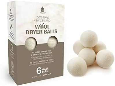 Pursonic Laundry Wool Dryer Balls – Reusable Dryer Balls Made from 100% Pure New Zealand Wool – Natural Fabric Softener Balls - Saves Drying Time/Energy Consumption (Pack of 6)