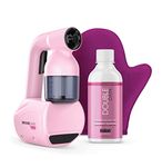 MineTan Bronze Babe Home Spray Tan Kit Pink - Includes Double Dark 8oz Professional Spray Tan Solution + Fake Tan Mitt - Use with Spray Tan Tent, Spray Tanning Solution - Spray Tan Machine, Tan Gun