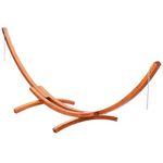 VEVOR Wooden Hammock Stand, 475 lbs Capacity Universal 2 Person Hammock Frame Fits 9-13 ft Hammocks, Larch Wood Arc Adjustable Stand for Hammock with Chain and Carabiner, for Outdoor and Indoor