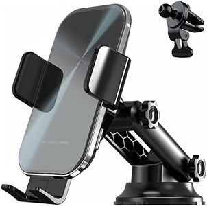 2024 Advanced Car Phone Holder, 15W Fast Wireless Car Charger, Power Off Delay, Beep Reminder, Auto-Clamping Car Mount, Air Vent/Dashboard/Windscreen Mount for iPhone 15/14/13/12/11, Samsung S23/S22