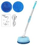 Round Electric Spin Mop 180-degree Rotation Cordless Floor Cleaner, Rechargeable Scrubber Cleaner Mops Round Spin Mops For Floor Cleaning For Walls, Ceilings, Window