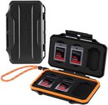 K&F Concept 6 Slots XQD Cfexpress Type-B Card Holder, Water-Resistant Memory Card Storage Carring Case, Shockproof Card Protection Box Organizer