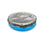 TUFFPAULIN 12 Foot Pool Cover, Round Swimming Pool Cover, Dust Proof, 3D Ribs Design, 100% MLCL Technology, Waterproof, Heat Sealed, UV Resistant - 1 No.