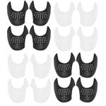 8 Pairs Shoe Crease Protector Guards Toe Box, Esforzarse Anti-Wrinkle Shoes Protectors for Sneaker and Casual Shoes, Shoes Crease Anti Guards Protectors(Large Size, Black,White)