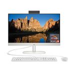 HP 23.8 inch All-in-One Desktop PC, FHD Display, AMD Ryzen 3 7320U, 8 GB RAM, 256 GB SSD, AMD Radeon Graphics, Windows 11 Home, 24-cr0009