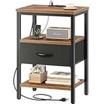 SUPERJARE Nightstand with Charging 