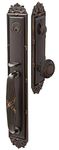 Emtek Contemporary Tubular Entry Set: Imperial Style with a Ribbon & Reed Knob on The Interior Side. 2 Backsets Included (2-3/8, 2-3/4), Color: Oil Rubbed Bronze, Model: 4911-US10B