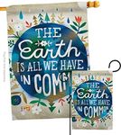 Breeze Decor Inspirational Earth in Common Garden House Flags Set Expression Spiritual Hope Love Wisdom Support Emotion Postive Small Decorative Gift Yard Banner Made USA 28 X 40