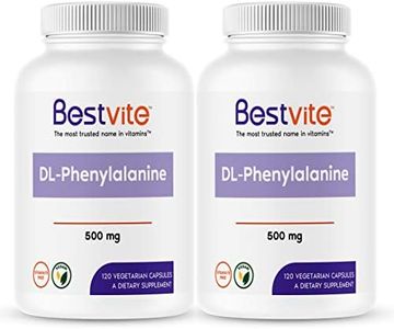 DL-Phenylalanine 500mg (240 Vegetarian Capsules) (2-Pack) - No Stearates - No Fillers - Vegan - Gluten Free - Non GMO