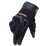 TVS Racing Adventure Riding Gloves for Men - PVC Protected, Touch Screen Compatible, & Visor Wiper Fingertips - Premium Bike Gloves for Riding Comfort (Black-XXL)