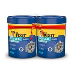 DR. FIXIT Roofseal Classic 1 Ltr, DIY Waterproofing Repair Solution for Roof, Terrace of Homes, Stops Seepage, Reduces Temperature pack of 2