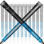 Geoleap ACE-R Golf Grips Set of 13- Back Rib Improved Control，Multi Compound Rubber And Cord Hybrid Golf Club Grips, Standard/Mdisize, 7 Colors Optional. (Blue, Midsize)