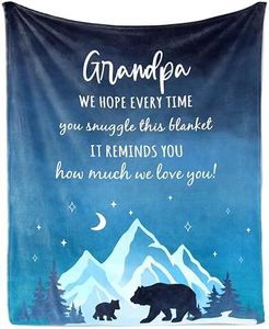 Julazy Grandpa Gifts Blanket 60"x50", Gifts for Grandpa from Granddaughter Grandson, Grandpa Gifts from Grandchildren, Best Granddad Gifts, Great Grandfather Gifts Ideas Throw Blankets