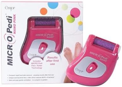 FNX Emjoi Micro Pedi Nano - Removes Dry & Dead Skin Instantly | Cracked, Hard Skin & Callus Remover for Feet & Heels | Includes Super Coarse Flex+ Micro-Mineral Roller for a Professional Pedicure Feel