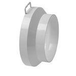 Vent Systems 150 to 125 mm / 6" to 5" Inch - White Plastic Duct Reducer Adapter - Connector Fitting Pipe Increaser Reducer Cone for HVAC Ventilation Systems, ABS Plastic, PVC Pipe