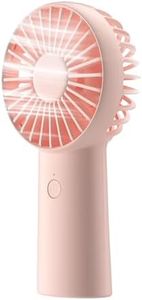 JISULIFE Handheld Fan, 4000mAh Small Portable Fan, Personal USB Rechargeable Pocket Fan [4-16H Working Time] Battery Operated Hand Fan with 3 Speeds for Outdoor/Travel, Summer for Men Women-Pink