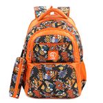 Chris & Kate Multi-Print School Backpack For Boys And Girls - Practical For School, College, Everyday Use - Includes Free Stationery Pouch And Rain/Dust Cover, 32 Liter