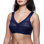 frugue Comfort Non Wired Wireless Support Bra Blue 44 F