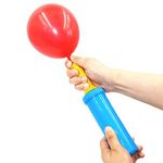 Portable Hand Held Round Nozzle Pump for Quickly Filling Inflatables, Balloons, Toys, Hand Pump - Double Action Air Pumps Balloons, Exercise Balls, Yoga Balls, Pool Floats