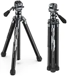 ULANZI F38 Video Travel Tripod, 61.4" Lightweight Carbon Fiber Camera Tripod with Quick Release 1/4" Screw & Video Head, for Most Cameras/DSLR/Projector, Weight 2.38lbs, Maxload 22lbs