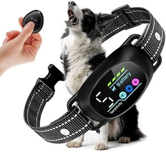 Anti Bark Collar for Dogs 8-150 lbs for Large, Medium and Small Dog, Rechargeable Static Shock Anti Bark Collar for Dogs 8-150 lbs with Remote, 5 Sensitivities, Beep Vibration Modes, IP67 Waterproof