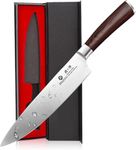 imarku Chef Knife - Pro Kitchen Knife 8 Inch Chef's Knives High Carbon Japanese SUS440A Stainless Steel Sharp Paring Knife with Ergonomic Handle, Red Handle, Christmas Gifts for Women Men
