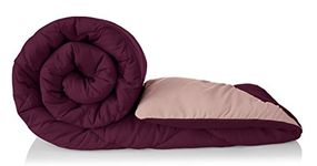 Amazon Brand - Solimo Microfibre Reversible Comforter,Single(Plum Purple And Moody Mauve,300 Gsm),tc-200