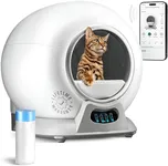 PetCove Self Cleaning Litter Box, Automatic Cat Litter Box Self Cleaning for Multiple Cats, Robot Automatic Litter Box Scoop Free Covered Ultra Cleaning -Odor Removal -APP Control Smart Litter Box